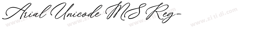 Arial Unicode MS Reg字体转换